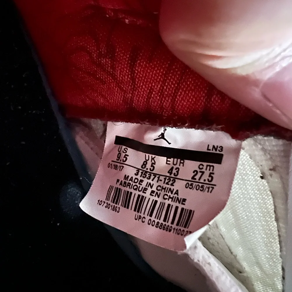 Nike Jordan Spiz'ike White Cement / Varsity Red Limited Edition Sneakers Shoes